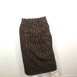 Renee Greenstein Leopard Print Pencil Skirt